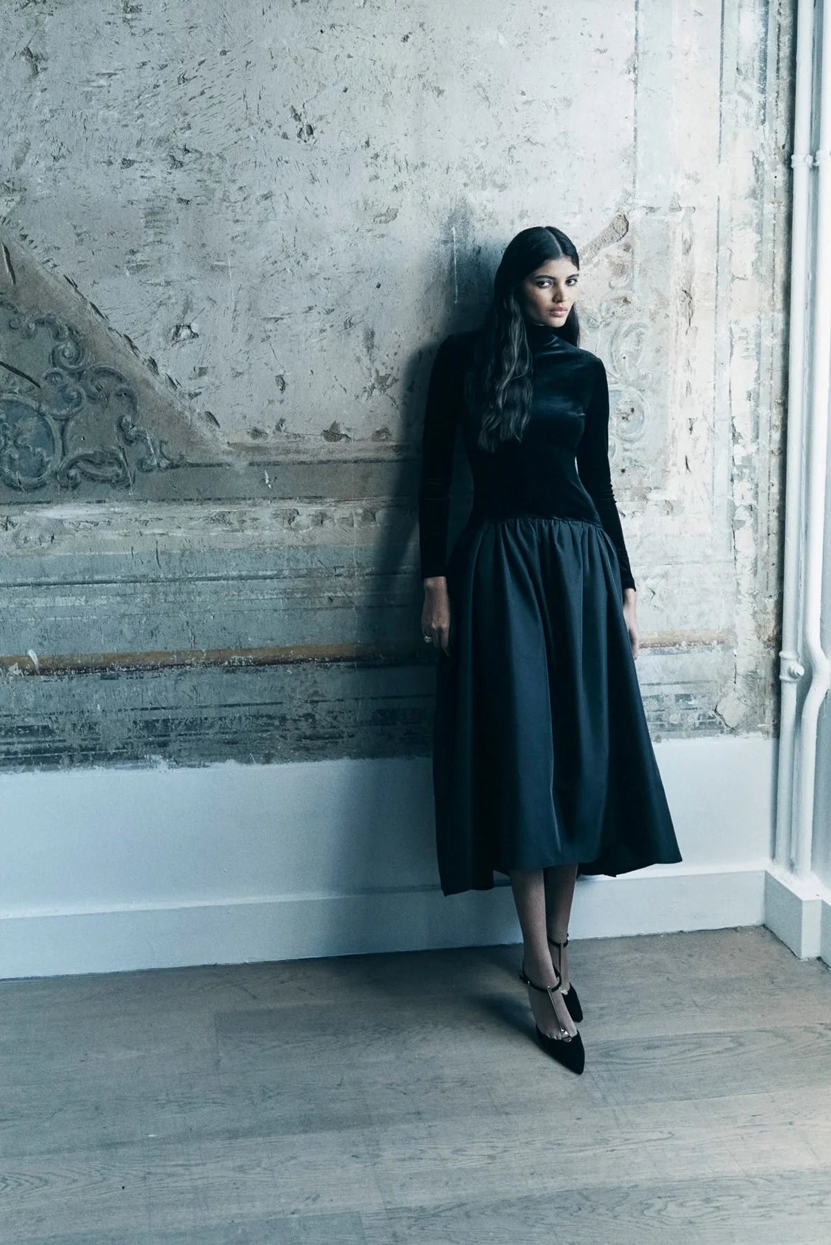 Robe Midi Florienne à Manches Longues - mallymu
