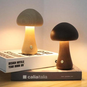 Wooden Mushroom Lamps