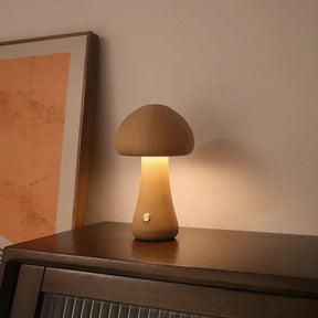 Wooden Mushroom Lamps