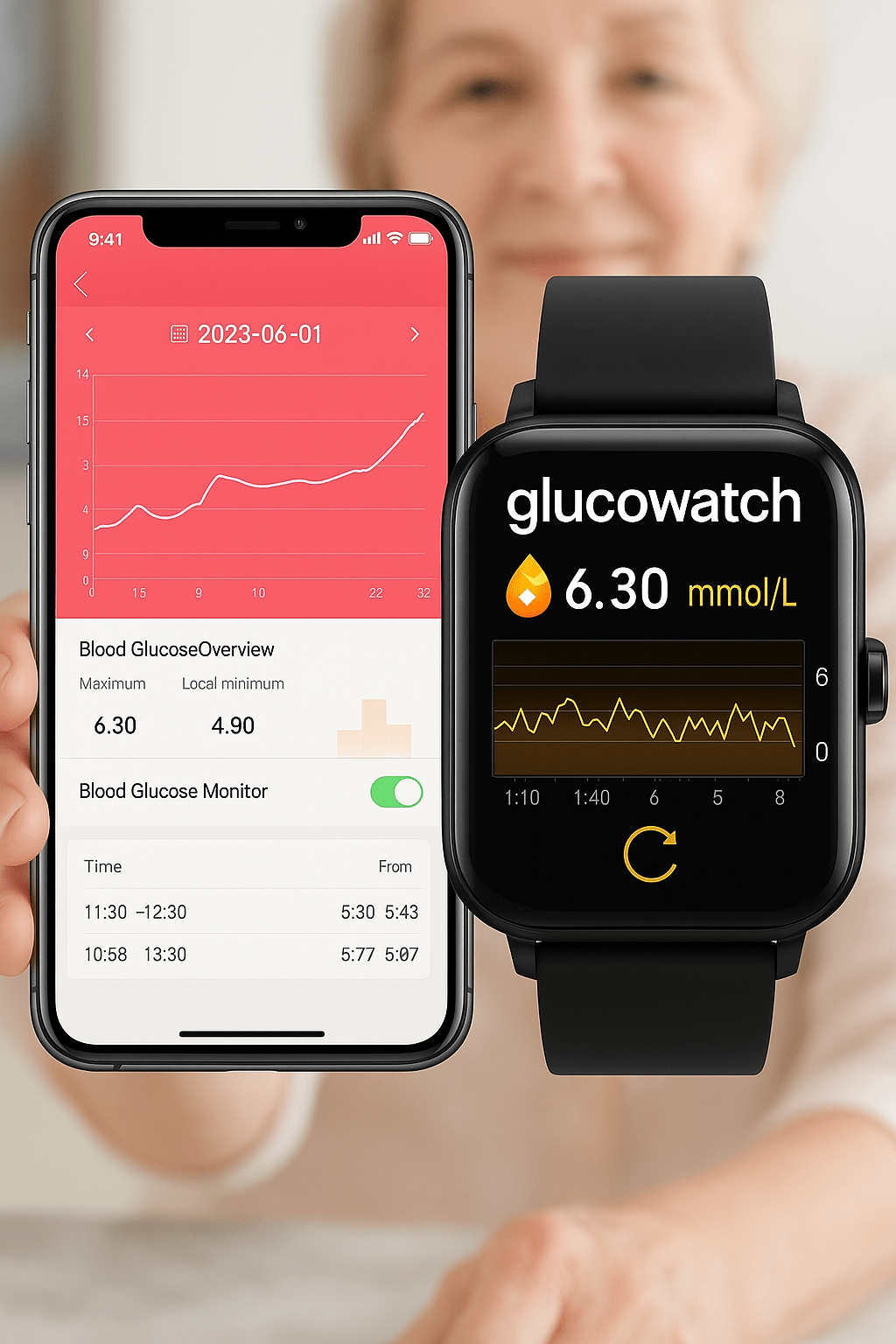 GlucoWatch™ para Medir Azúcar en la Sangre + Regalo Sorpresa - Compra y Participa para ganar un Iphone 15 - mallymu