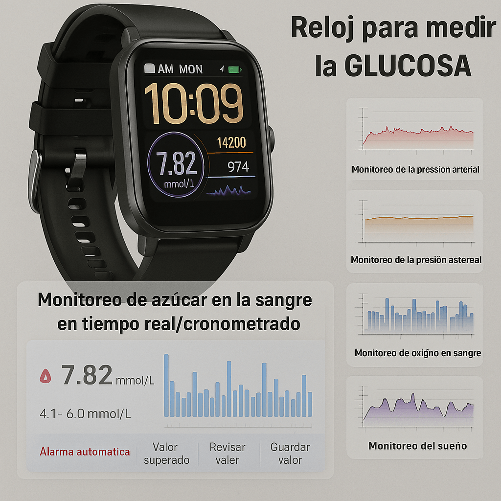 GlucoWatch™ para Medir Azúcar en la Sangre + Regalo Sorpresa - Compra y Participa para ganar un Iphone 15 - mallymu